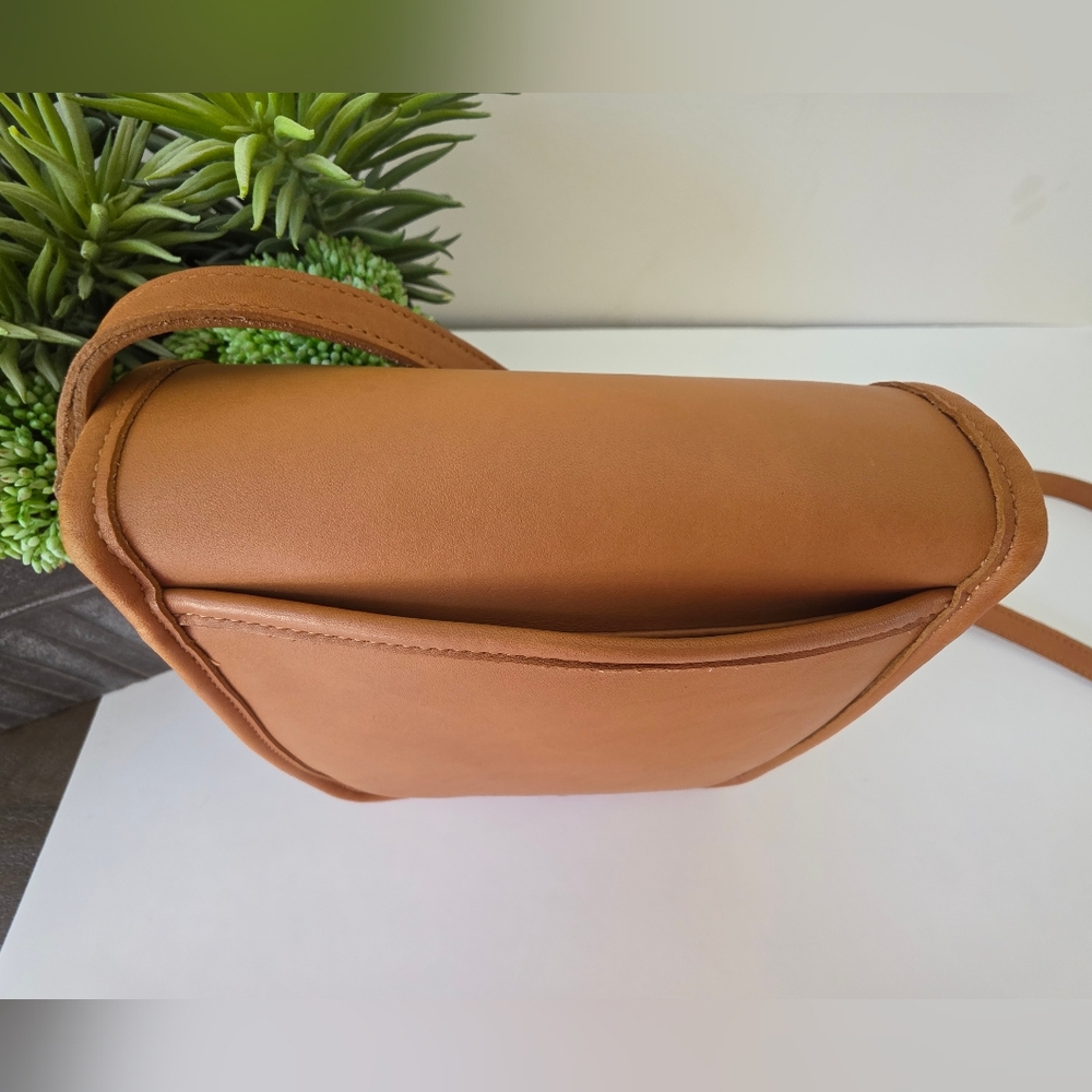 Vintage Coach Companion Flap Crossbody Bag Camel Glove Tanned Leather - Picture 10 of 15